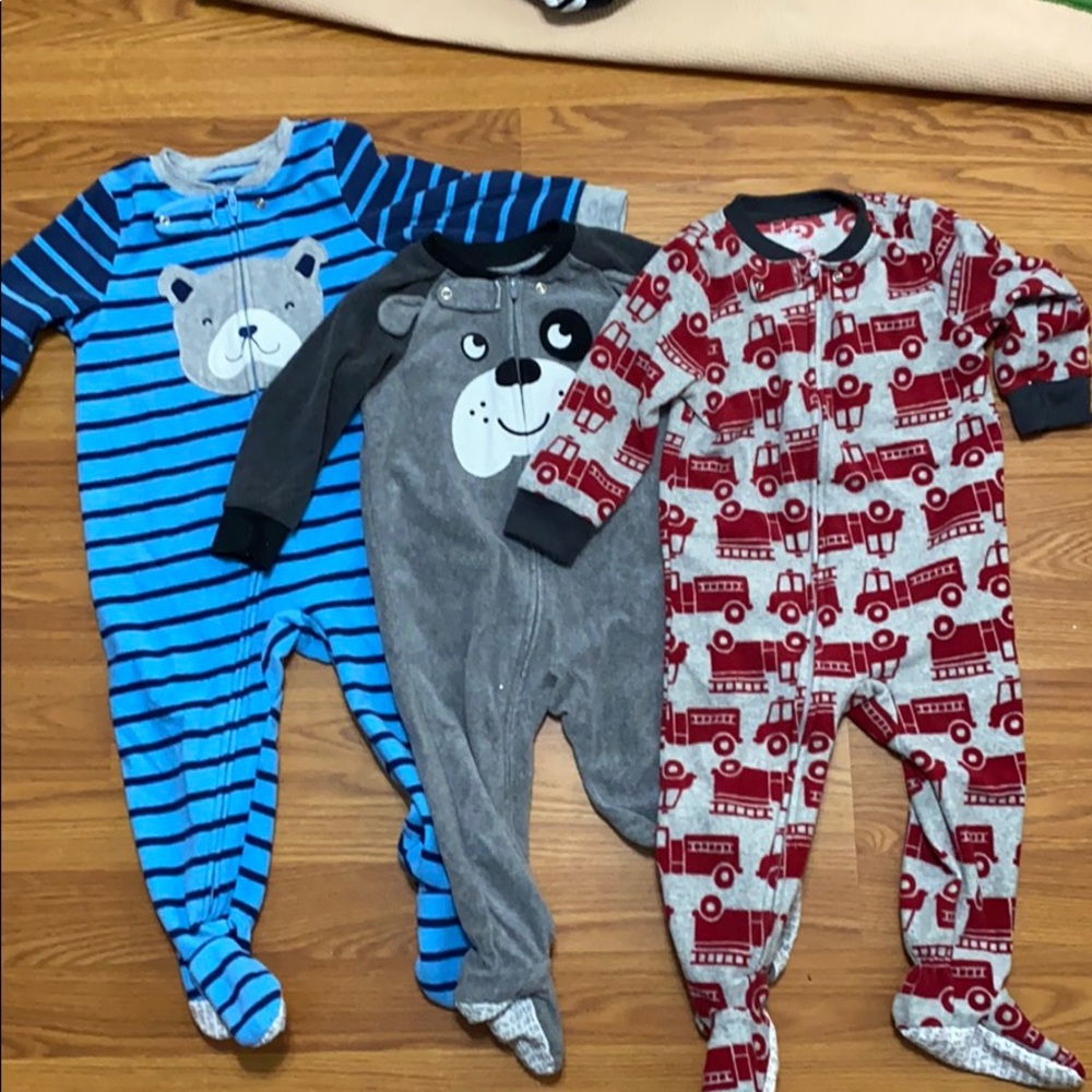 Carter’s fleece footed pajamas.